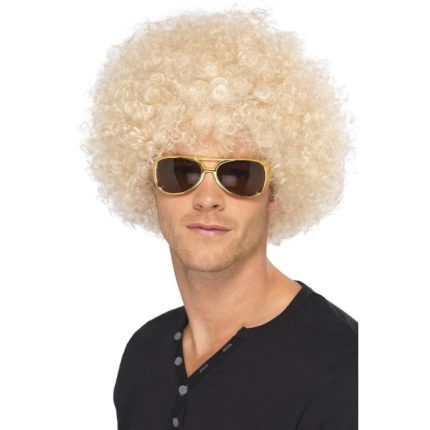 blonde afro wig