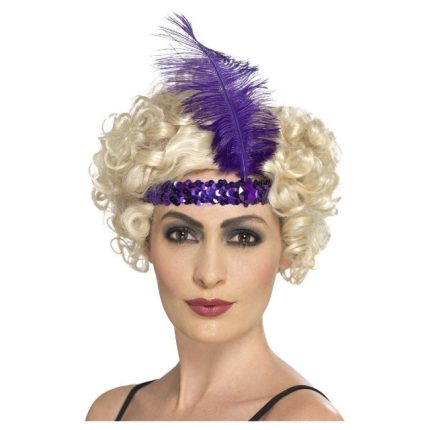 purple flapper headband