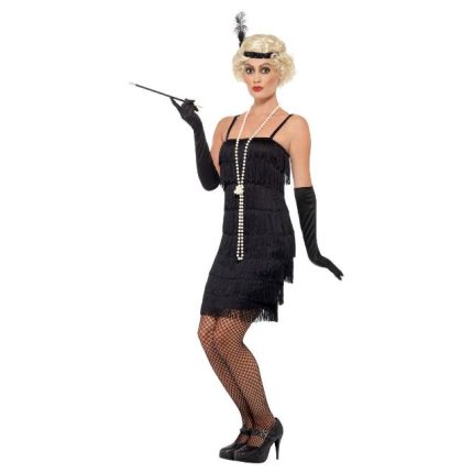 black flapper 1920s costume