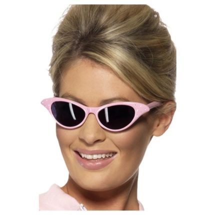 pink 1950s glasses