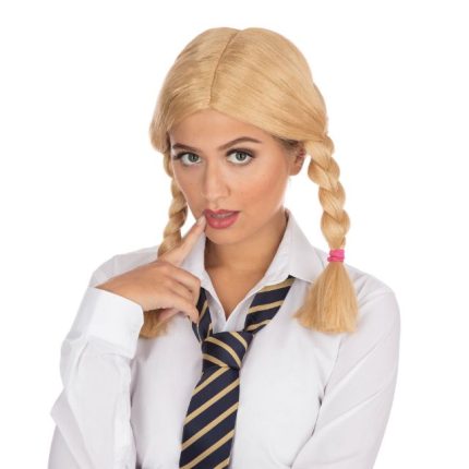 school girl pig tails wig