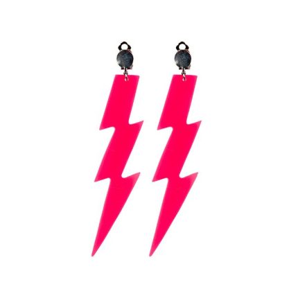 neon pink 80s earrings