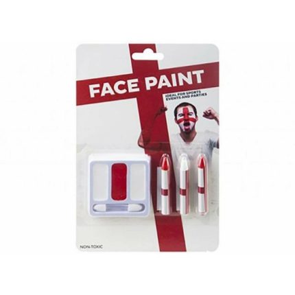 england red and white face paint kit