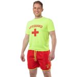 men's uv neon lifeguard costume