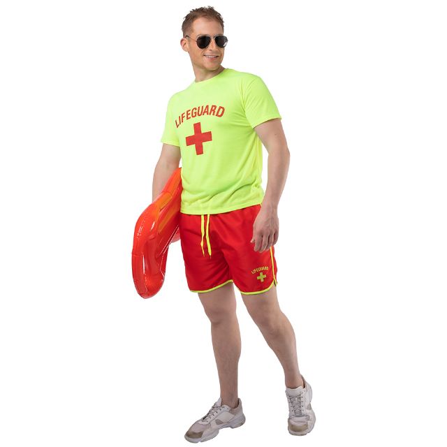 men's uv neon lifeguard costume